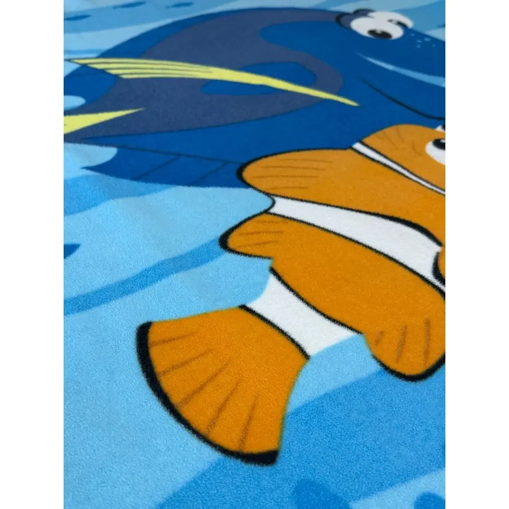 Disney Pixar Finding Nemo Dory Nemo Blue Fleece Throw Blanket Kids 46x60 Movie